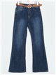 Belted flare jeans azul (38-48)