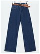 Belted straight jeans azul (38-50)