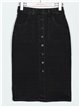 Denim skirt with buttons negro (S-XXL)