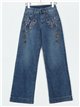 Embroidered straight jeans azul (S-XXL)