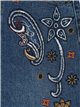 Embroidered straight jeans azul (S-XXL)