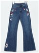 Embroidered flare jeans azul (S-XXL)