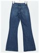 Jeans flare bordado flores azul (S-XXL)