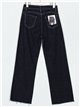 Embroidered straight jeans azul (36-46)