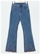 Embroidered flare jeans azul (S-XXL)