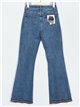 Jeans flare bordado abalorios azul (S-XXL)