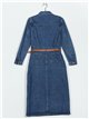 Belted shirt dress azul (S-XXL)