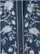 Embroidered floral denim shirt azul (S-M-L)