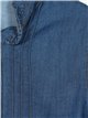 Pleated denim blouse azul (S-XXL)