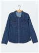 Elastic denim shirt azul (S-XXL)