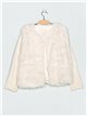 Knitted cardigan with faux fur (S/M-L/XL)