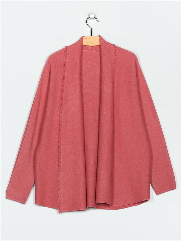 Frayed edge knitted cardigan (M/L-L/XL)