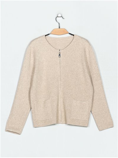 Knit cardigan with pockets (M/L-L/XL)