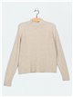 Ribbed sweater with pearl beads (M/L-L/XL)