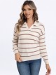 Collared striped sweater (S/M-L/XL)