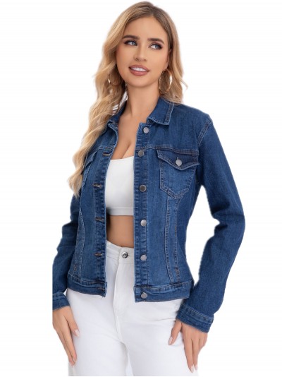 Basic denim jacket azul (40-52)