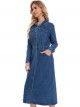 Belted shirt dress azul (S-XXL)