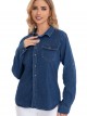 Elastic denim shirt azul (S-XXL)