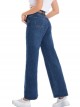 Belted straight jeans azul (S-XXL)