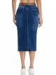 Belted denim midi skirt azul (S-XXL)