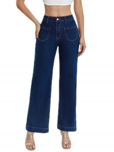 Straight jeans with pockets azul (S-XXL)