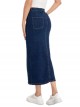 Long denim skirt with pockets azul (S-XXL)