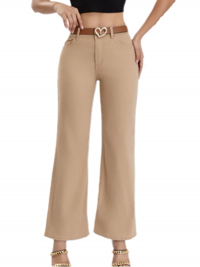 Belted straight jeans camel (S-XXL)