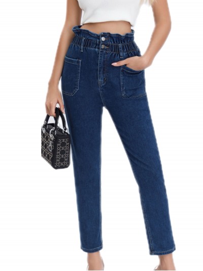 Paperbag jeans azul (XS-XL)