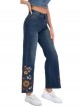 Embroidered straight jeans azul (S-XXL)