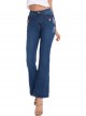 Embroidered flare jeans azul (S-XXL)