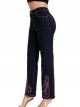 Embroidered straight jeans azul (36-46)