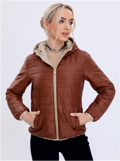 Reversible ultra light down puffer jacket beige (M-L-XL-XXL)