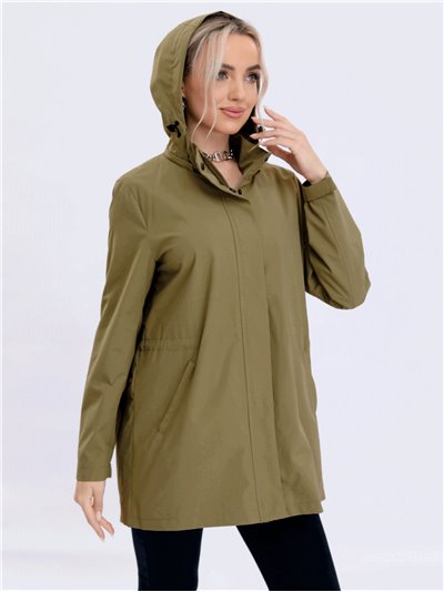 Oversized parka with hood fruit-green (40-48)