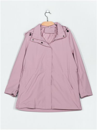 Oversized parka with hood pink (40-48)