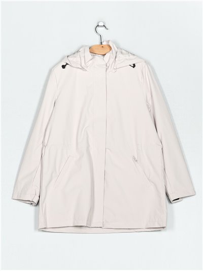 Oversized parka with hood beige (40-48)