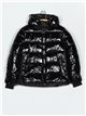 Patent finish down puffer jacket black (M-L-XL-XXL)