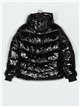 Patent finish down puffer jacket black (M-L-XL-XXL)