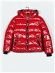 Patent finish down puffer jacket red (M-L-XL-XXL)