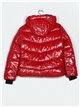 Patent finish down puffer jacket red (M-L-XL-XXL)