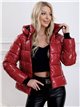 Patent finish down puffer jacket red (M-L-XL-XXL)