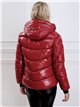 Patent finish down puffer jacket red (M-L-XL-XXL)