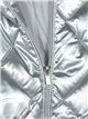 Patent finish anorak with hood silvery (S-M-L-XL)