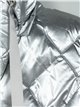 Patent finish anorak with hood silvery (S-M-L-XL)