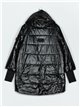 Metallic thread oversized anorak black (S-M-L-XL)