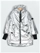 Anorak amplio metalizado water repellent silver (S-M-L-XL)