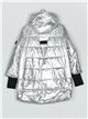 Anorak amplio metalizado water repellent silver (S-M-L-XL)