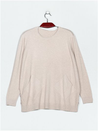 Oversized sweater with pockets (M/L-XL/XXL)