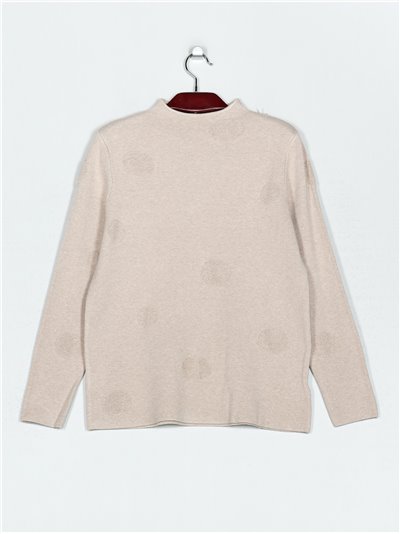 High neck polka dot sweater (M/L-XL/XXL)