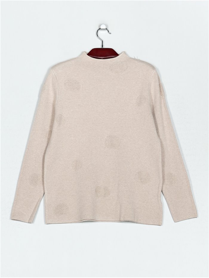 High neck polka dot sweater (M/L-XL/XXL)