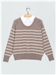 Contrast striped sweater (M/L-XL/XXL)